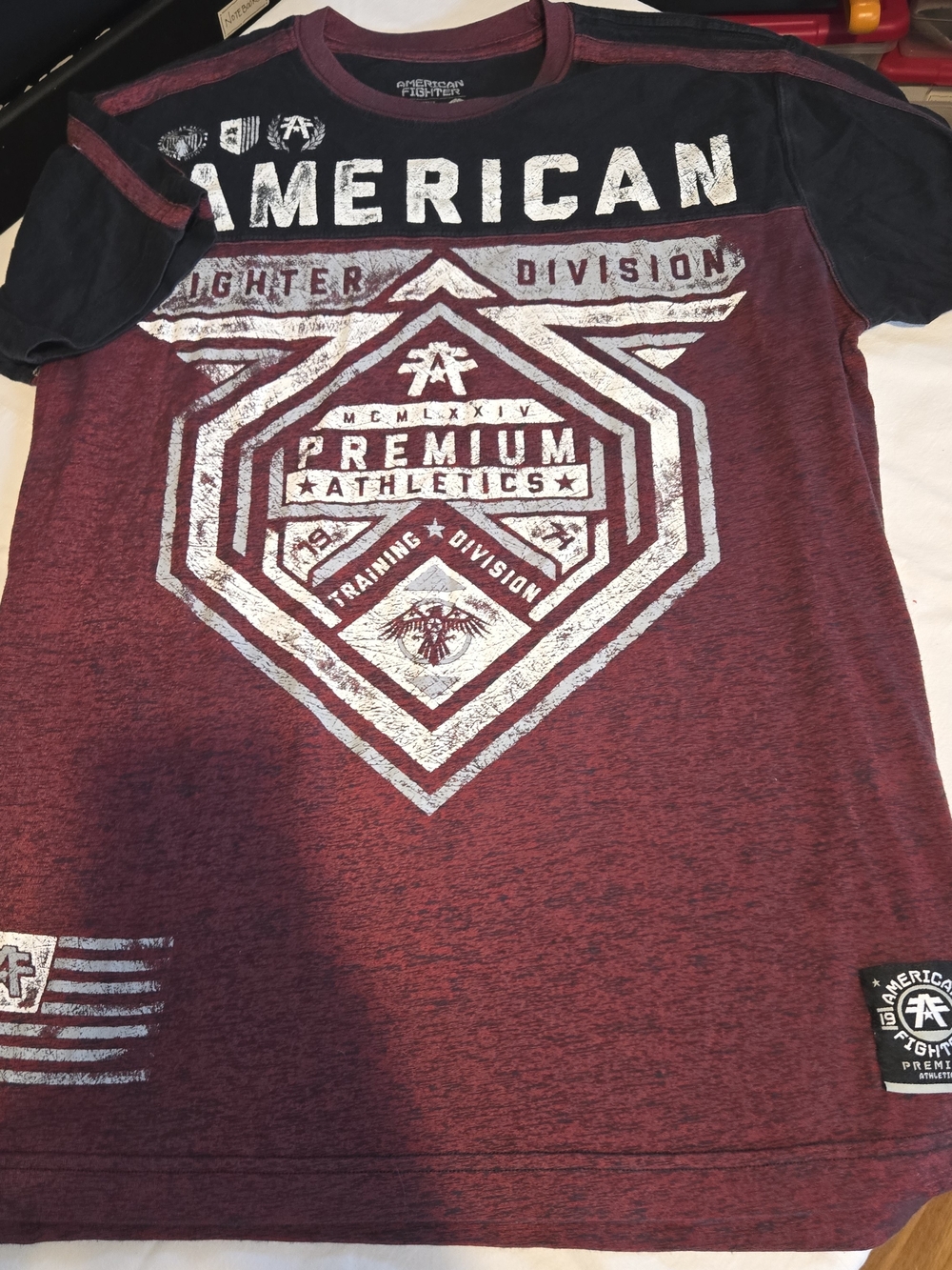 American Fighter Men's‎ Burgundy Graphic Athletic T-Shirt